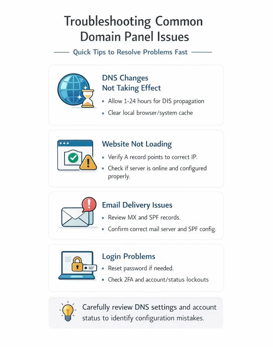 Troubleshooting Common Domain Issues